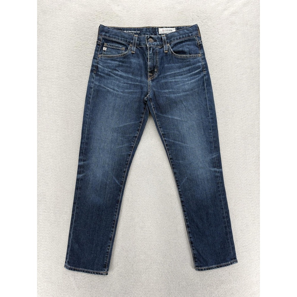 AG Adriano Goldschmied The Ex-Boyfriend Slim Jeans Womens 26 Blue Med Wash Pants
